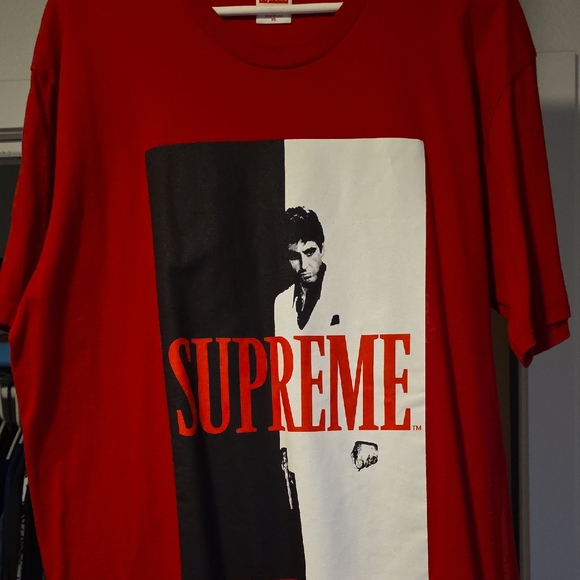 Supreme Red and Black Graphic Tee